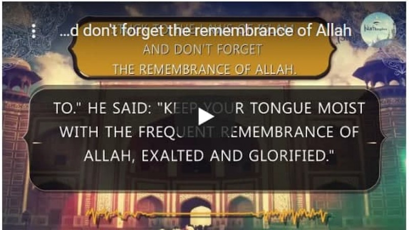 Stick to the laws of Islam and don't forget the remembrance of Allah.